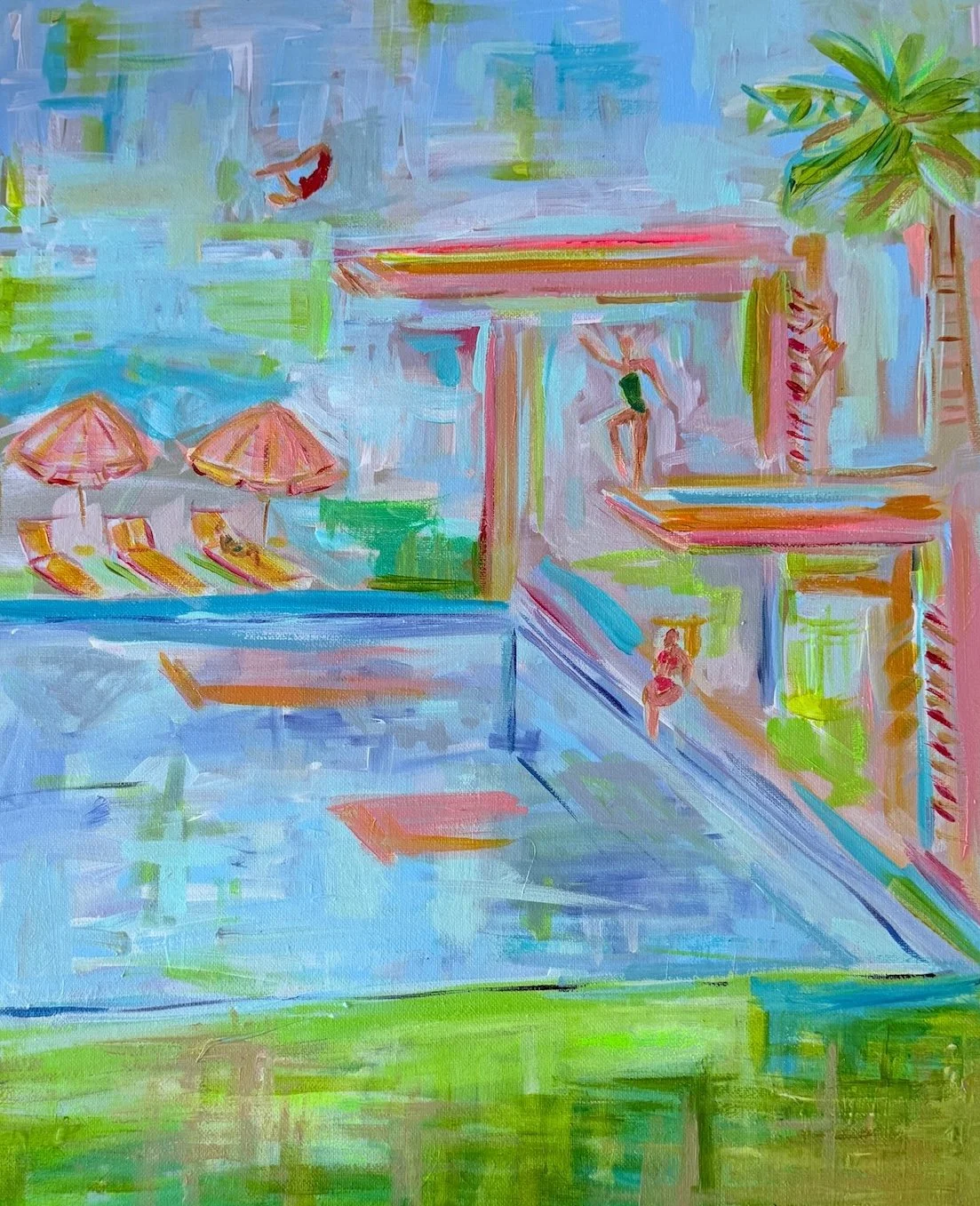 Hi-dive — original painting by The Color Meg