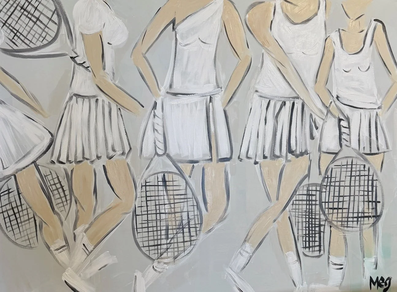 Tennis whites — original painting by The Color Meg